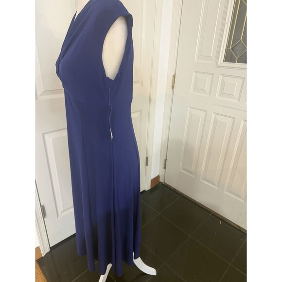 Caution To The Wind Dress Womens L Blue Career Church Twee Mediterranean - Picture 2 of 6